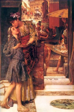 le baiser romantique Sir Lawrence Alma Tadema Peinture à l'huile
